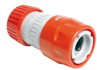 Slangkoppeling met Waterstop - Sproeier naar Tuinslang 1/2 inch - Per Stuk