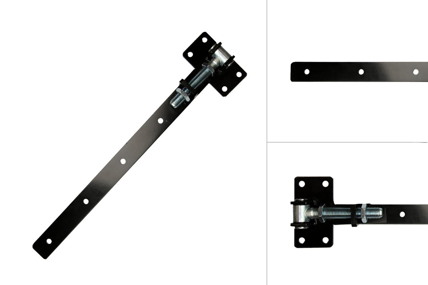 Verstelbaar Poortbeslag Zwart 60 cm Zwaar - Per stuk, foto 3 van 3