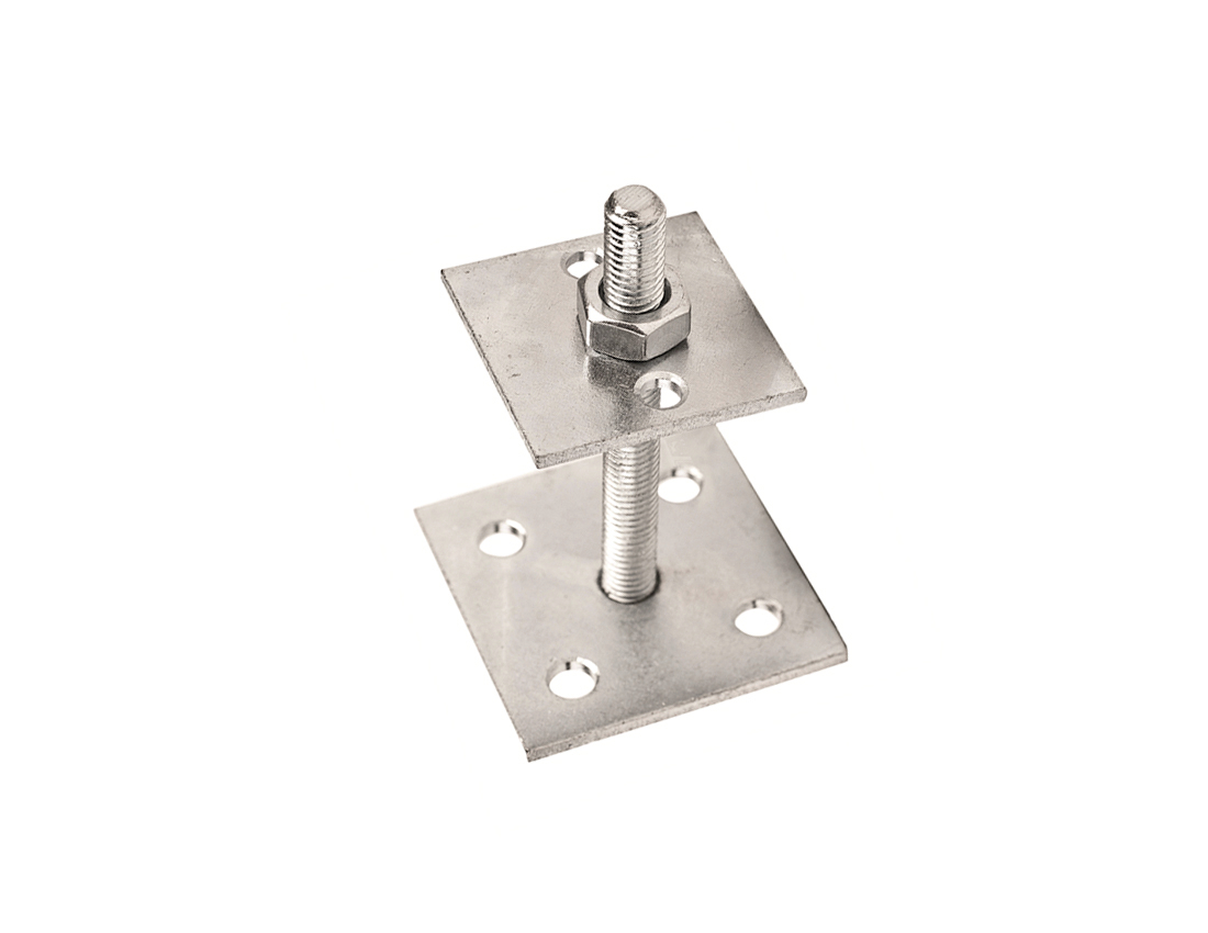 Verstelbare Paalhouder voor 7 x 7 cm en 9 x 9 cm palen - Staal Verzinkt, foto 4 van 4
