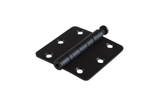 Kogelscharnier Zwart RVS 76 x 76 mm met ronde hoek - Per stuk