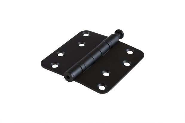 Kogelscharnier Zwart RVS 89 x 89 mm met ronde hoek - Per stuk