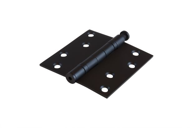 Kogelscharnier Zwart RVS 89 x 89 mm met rechte hoek - Per stuk
