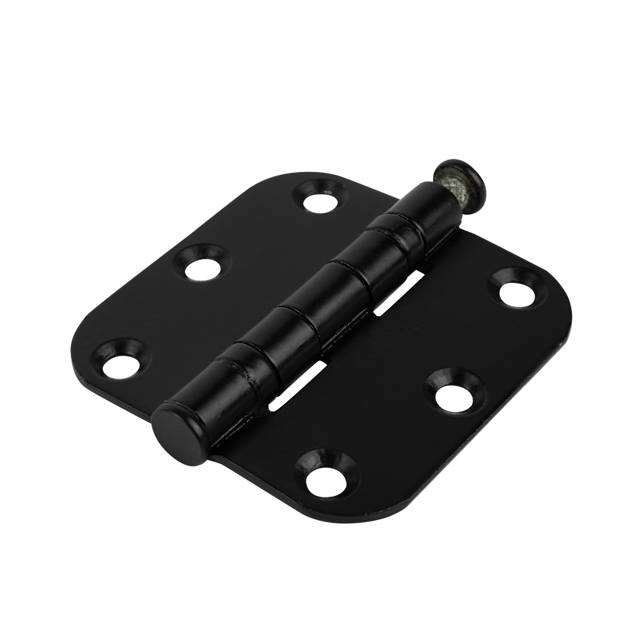 Kogelscharnier Zwart 76 x 76 mm met ronde hoek - Per stuk