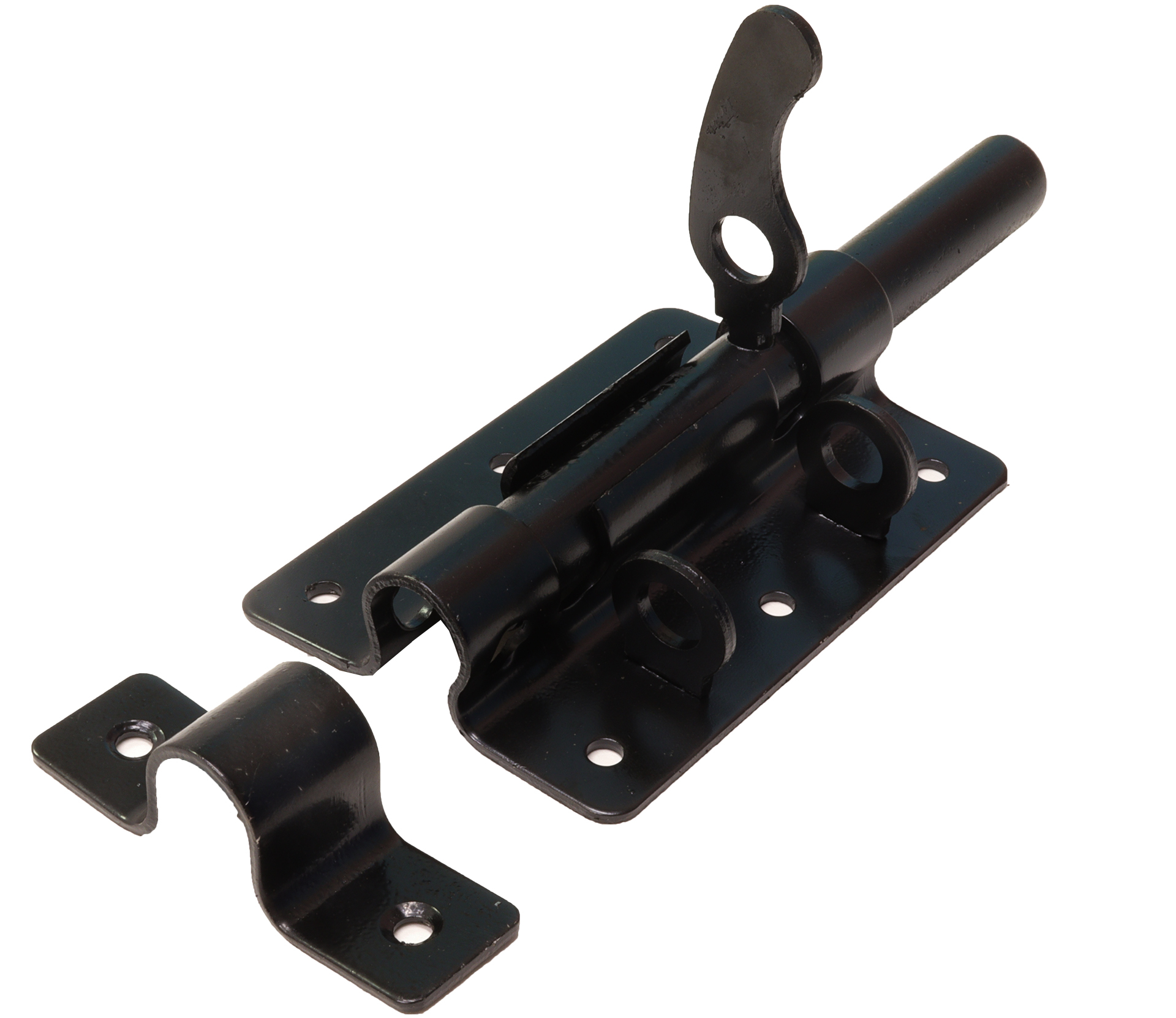 Hangslotgrendel Zwart 100 x 70 mm - Per Stuk, foto 3 van 4
