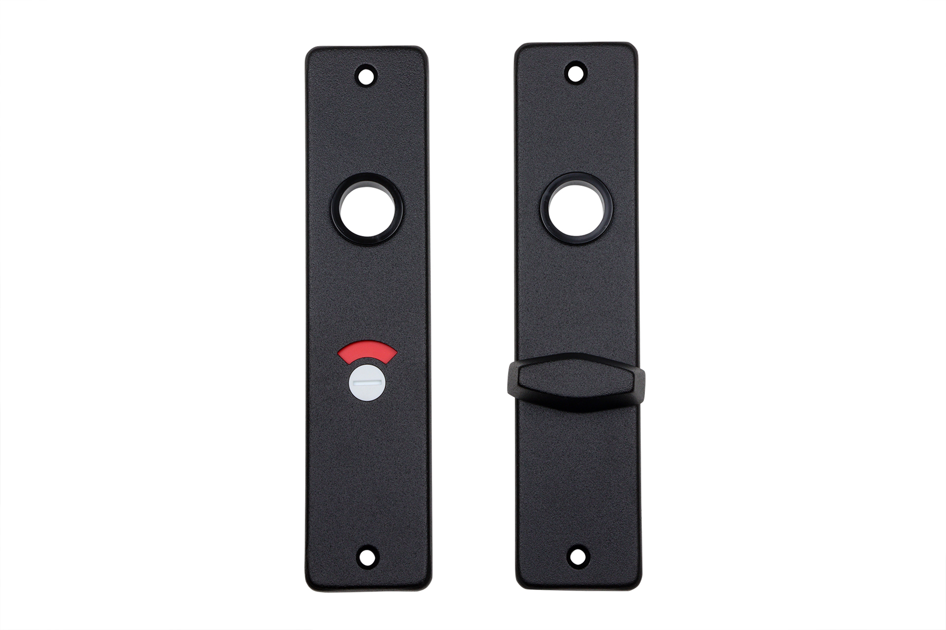 WC deurbeslag zwart kortschild 57/5 - Per Set