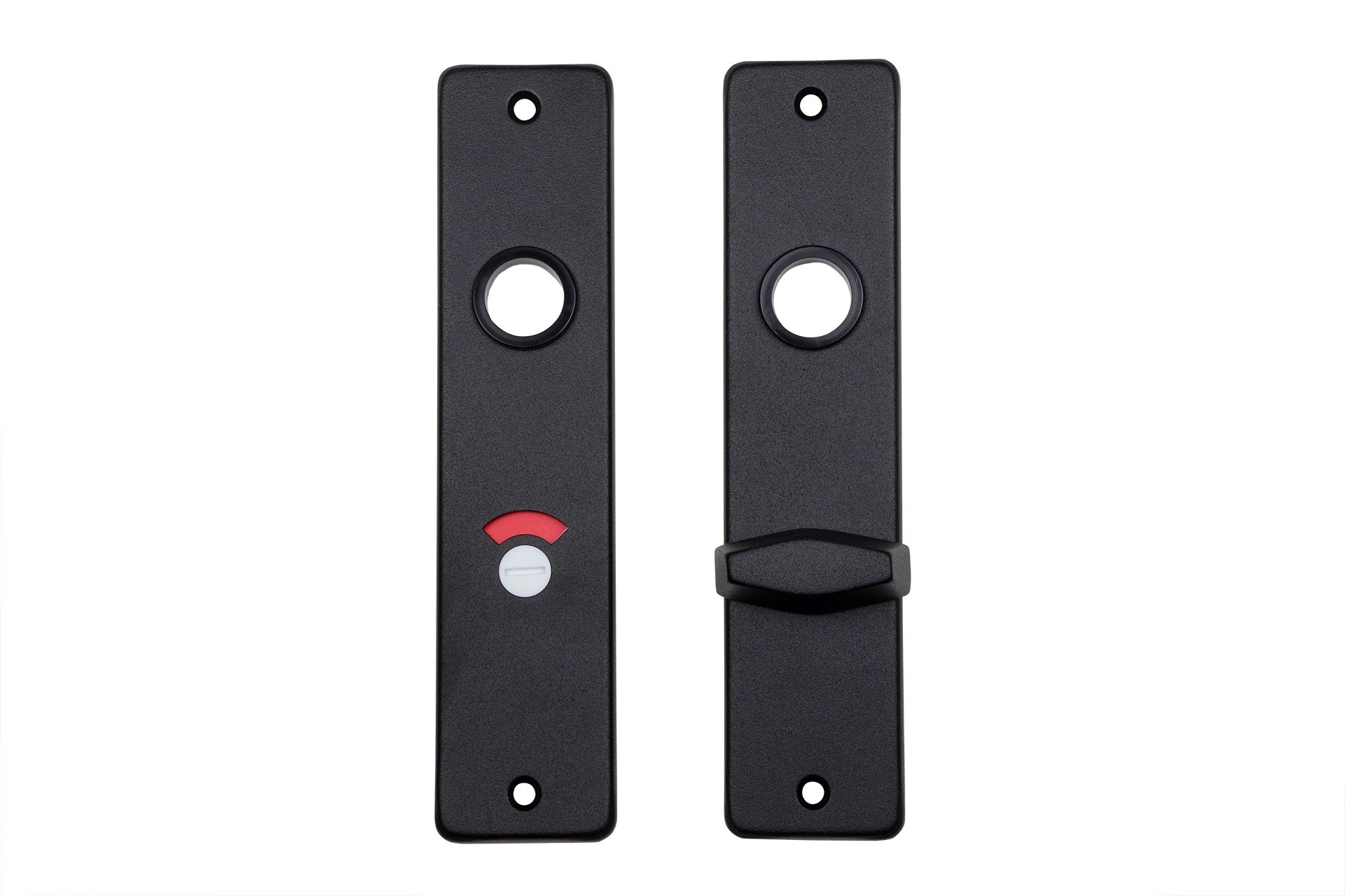 WC deurbeslag zwart kortschild 63/8 - Per Set