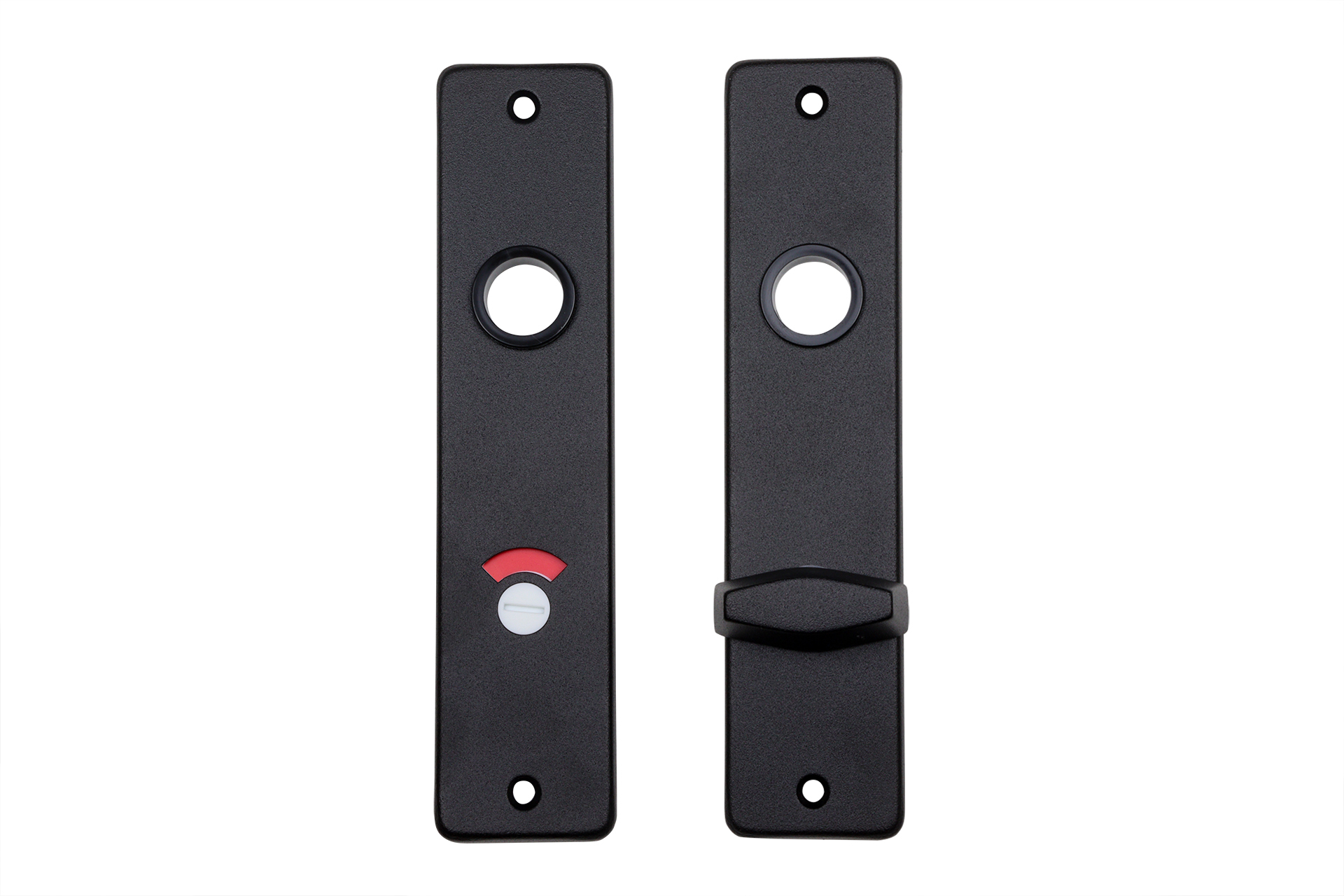 WC deurbeslag zwart kortschild 72/8 - Per Set