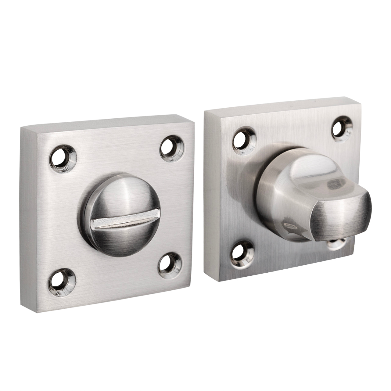 WC-sluiting vierkant rozet mat nikkel basic - Per Set