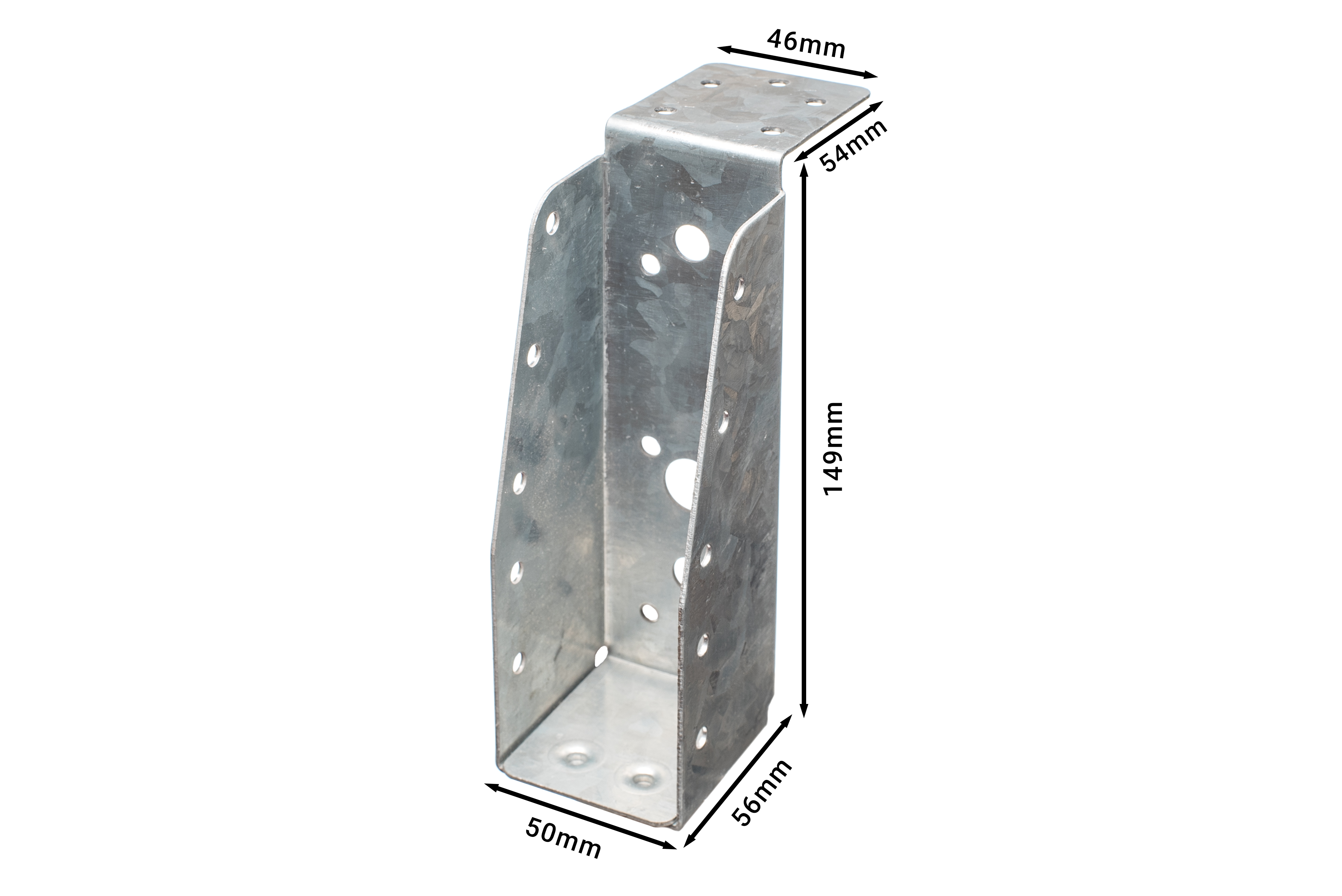 Balkdrager Zwaar met lip Verzinkt voor 4.5 x 14.5 cm Balken - Per Stuk, foto 2 van 3