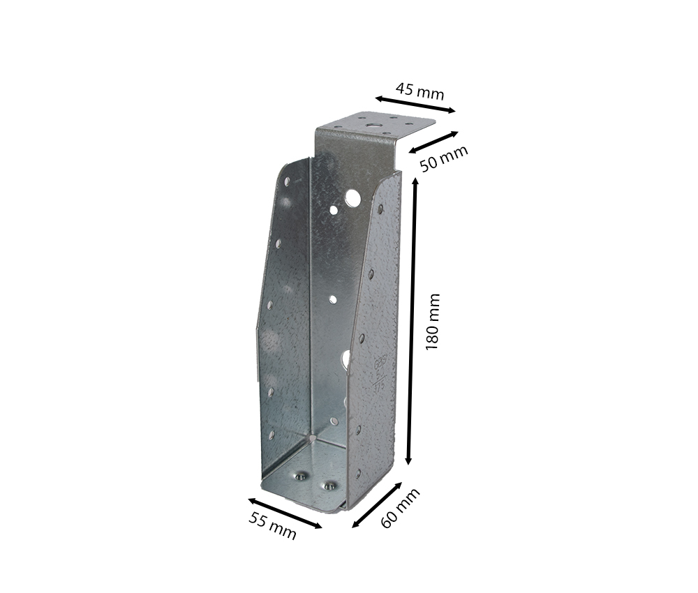 Balkdrager Zwaar met lip Verzinkt voor 5 x 17.5 cm Balken - Per Stuk, foto 2 van 5