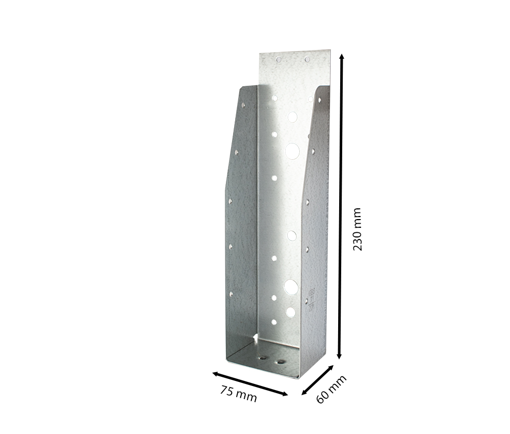 Balkdrager Zonder Lip voor 7 x 24.5 cm Balken - Per Stuk, foto 2 van 3