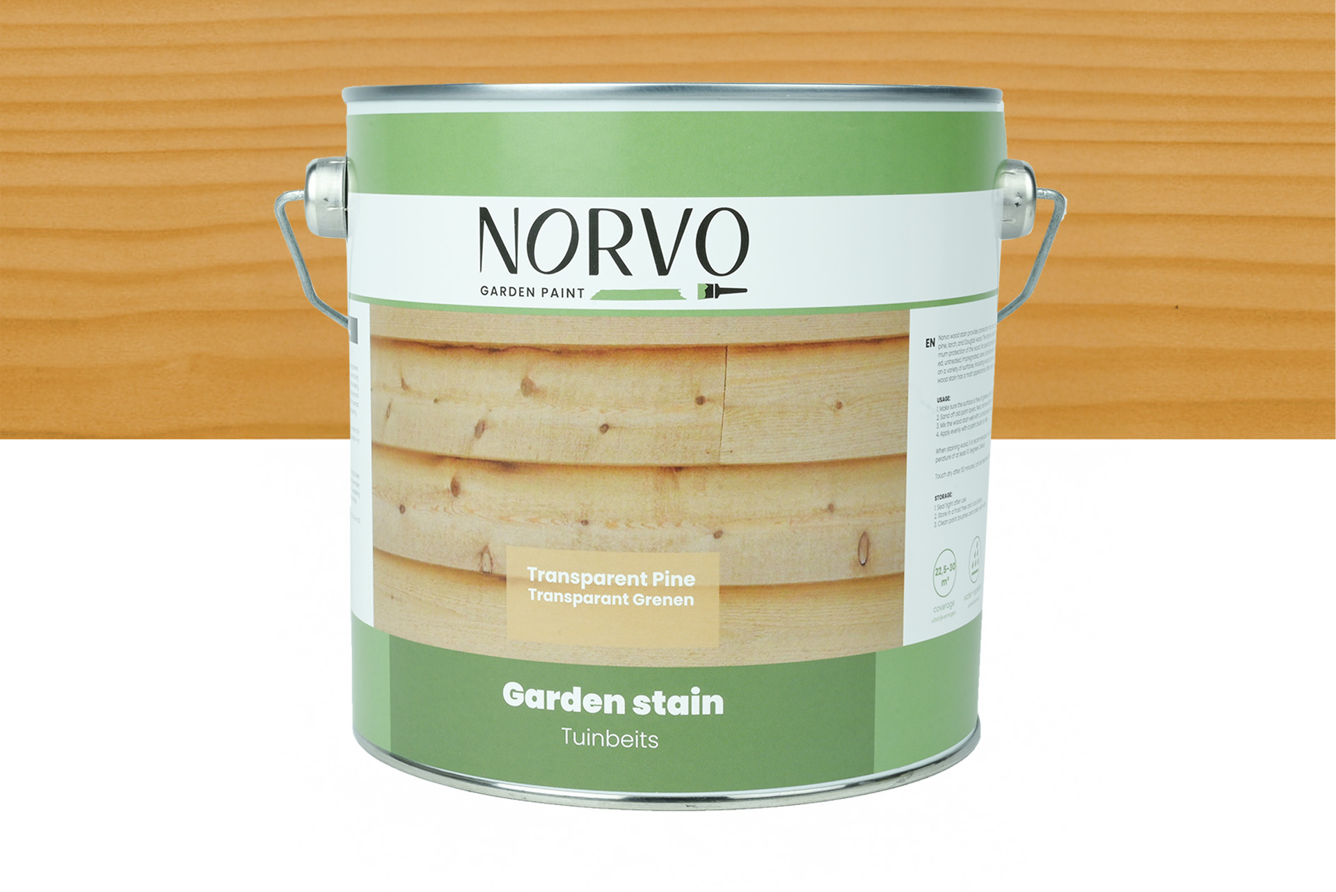 Norvo - Tuinbeits Transparant Grenen - 2,5L Zijdeglans