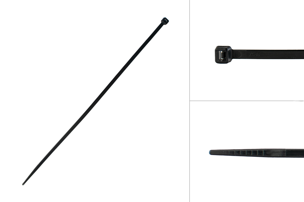 Tyraps Zwart 302 x 4.8 mm - 100 stuks