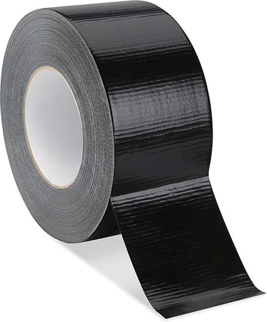 Zwarte Duct tape 48 mm Breed - Rol 25 Meter