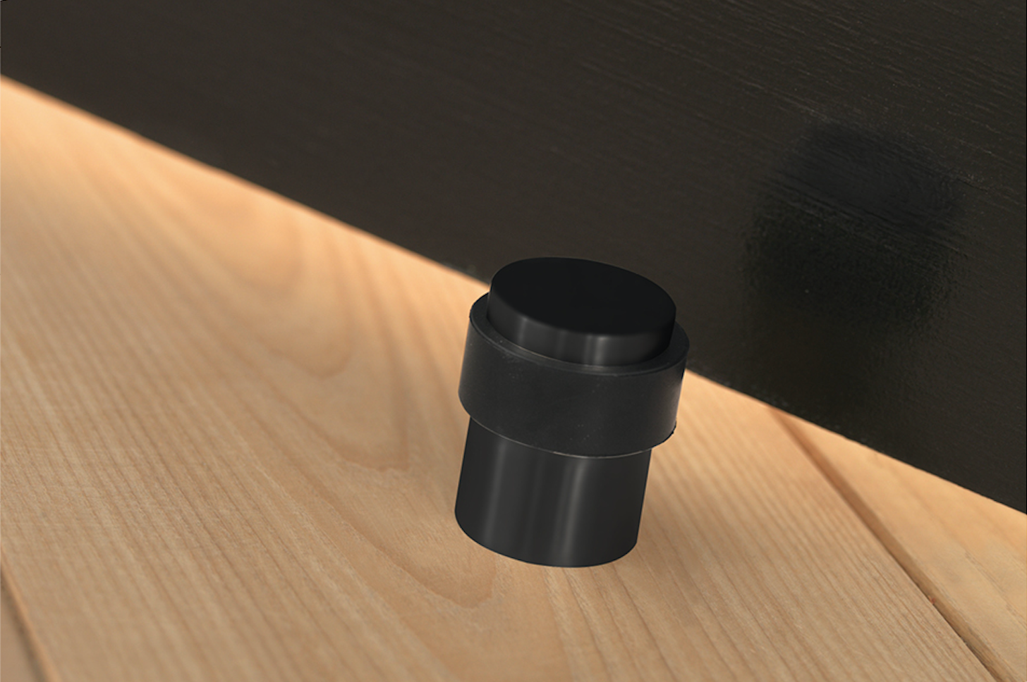 Lavuzo Deurstopper Zwart vloermontage 40 mm - Per Stuk, foto 3 van 4