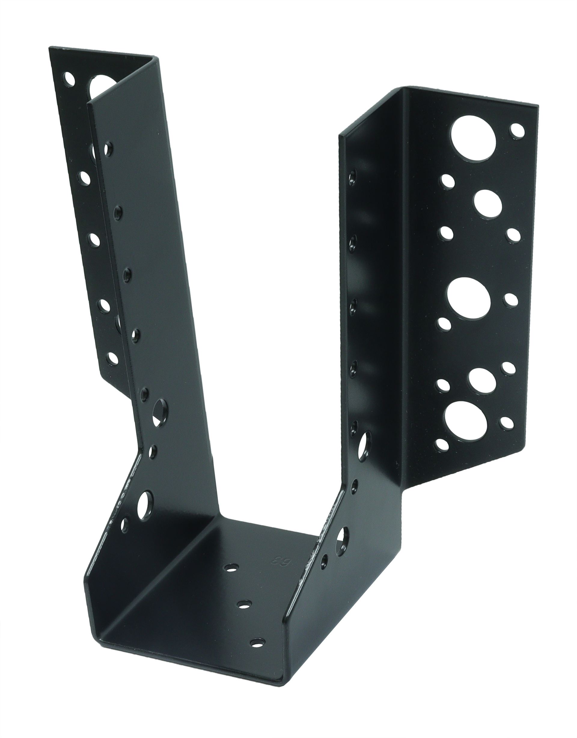 Raveeldrager Zwart Verzinkt voor 6.3 x 17.5 cm Balken - Per Stuk