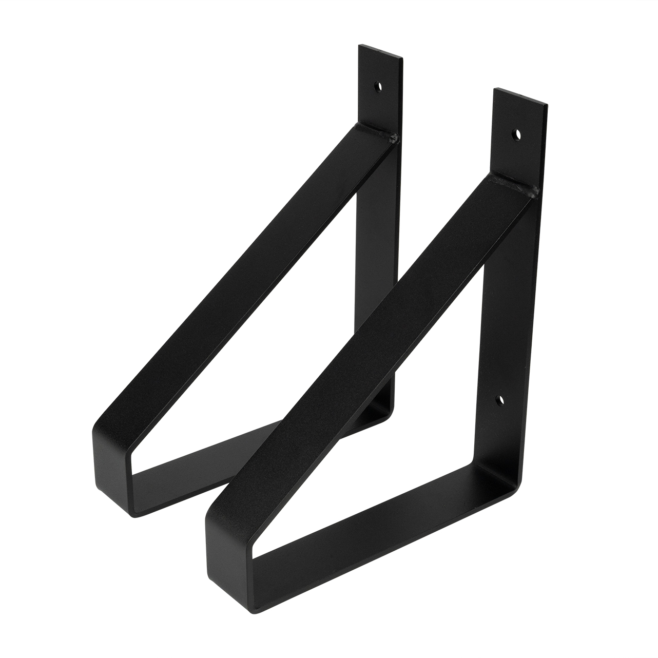 Plankdrager Zwart Industrieel 20 x 25 cm - T1 - Set 2 Stuks