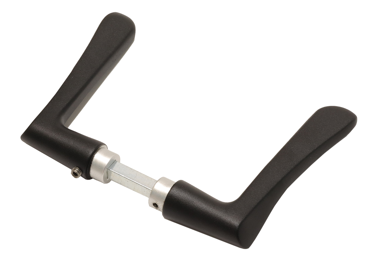 Zwarte deurklink vlindermodel - Per set