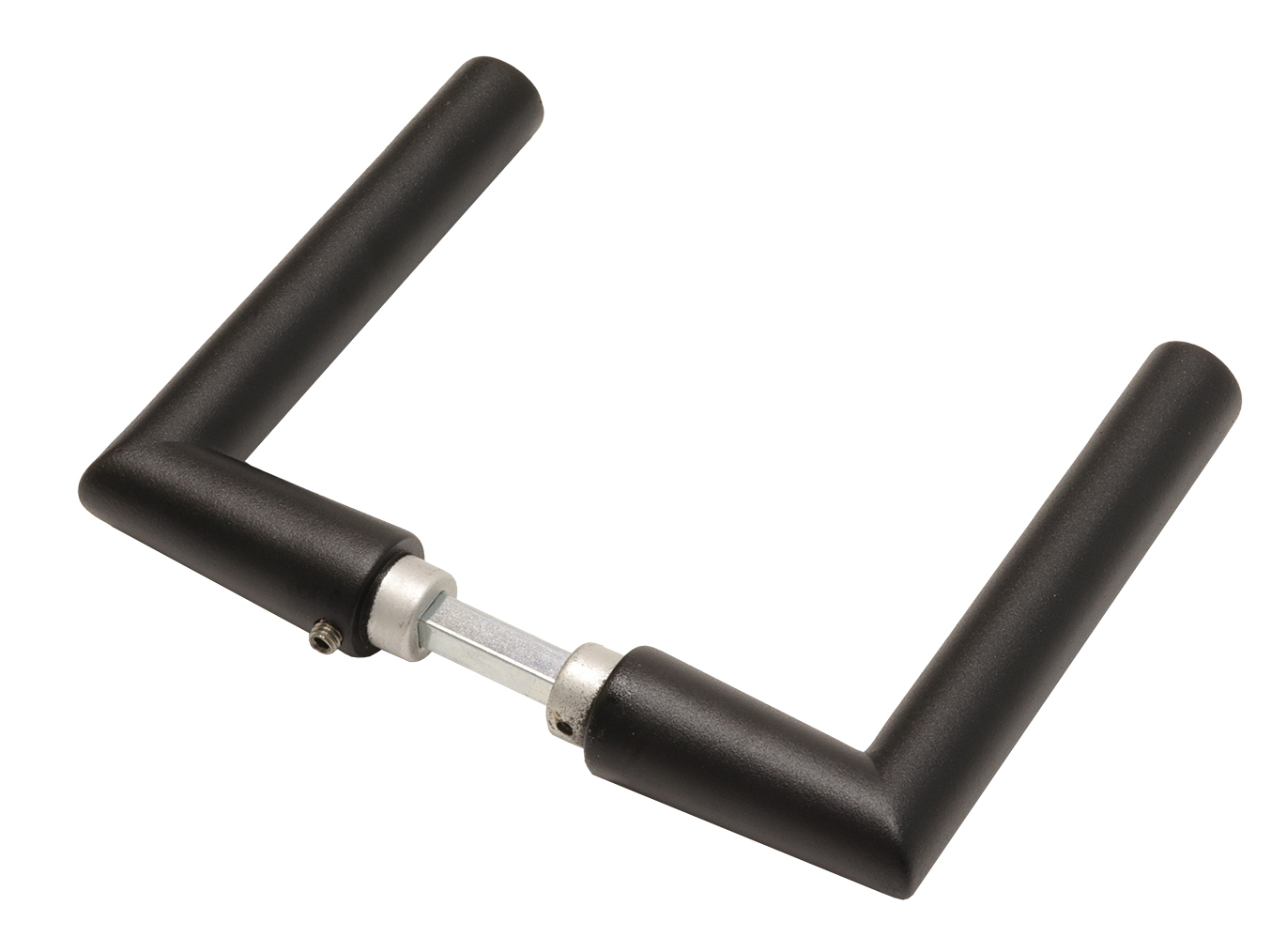 Zwarte deurklink L-model 374 - Per set