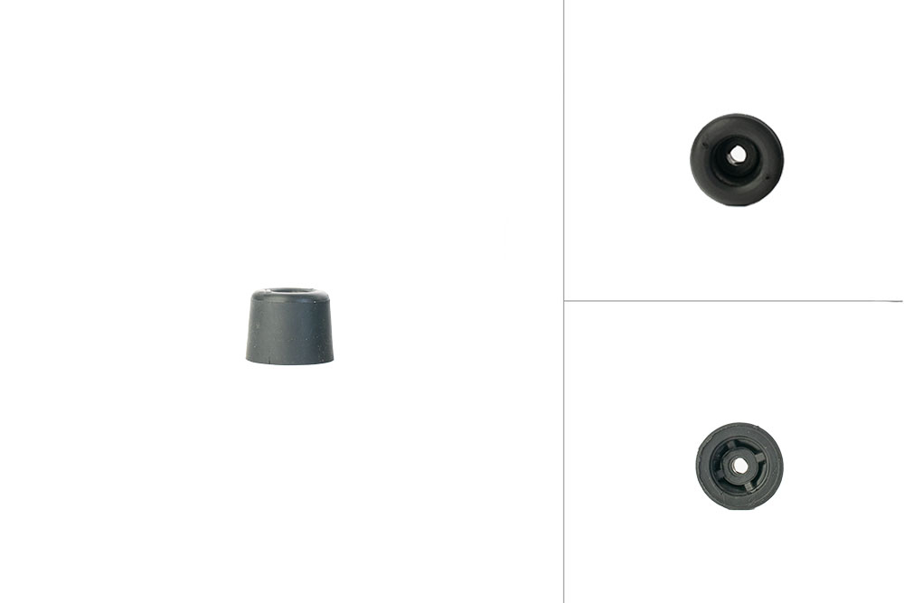 Deurstopper Rubber Zwart 25 mm - Per Stuk