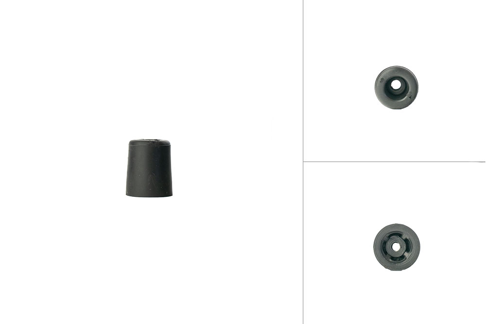 Deurstopper Rubber Zwart 35 mm - Per Stuk
