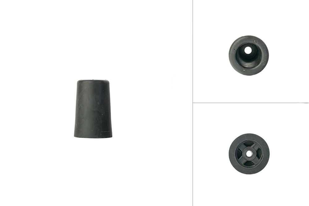 Deurstopper Rubber Zwart 75 mm - Per Stuk