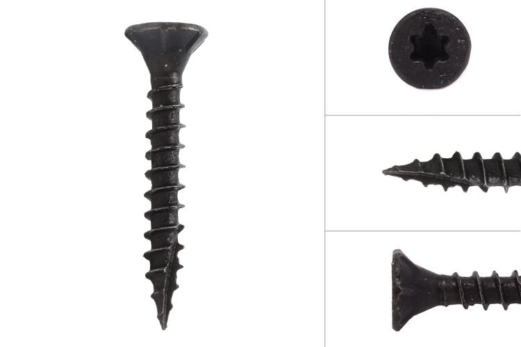 Zwarte Schroeven Verzinkt 3.5 x 25 mm Torx 20 met Snijpunt - 100 Stuks