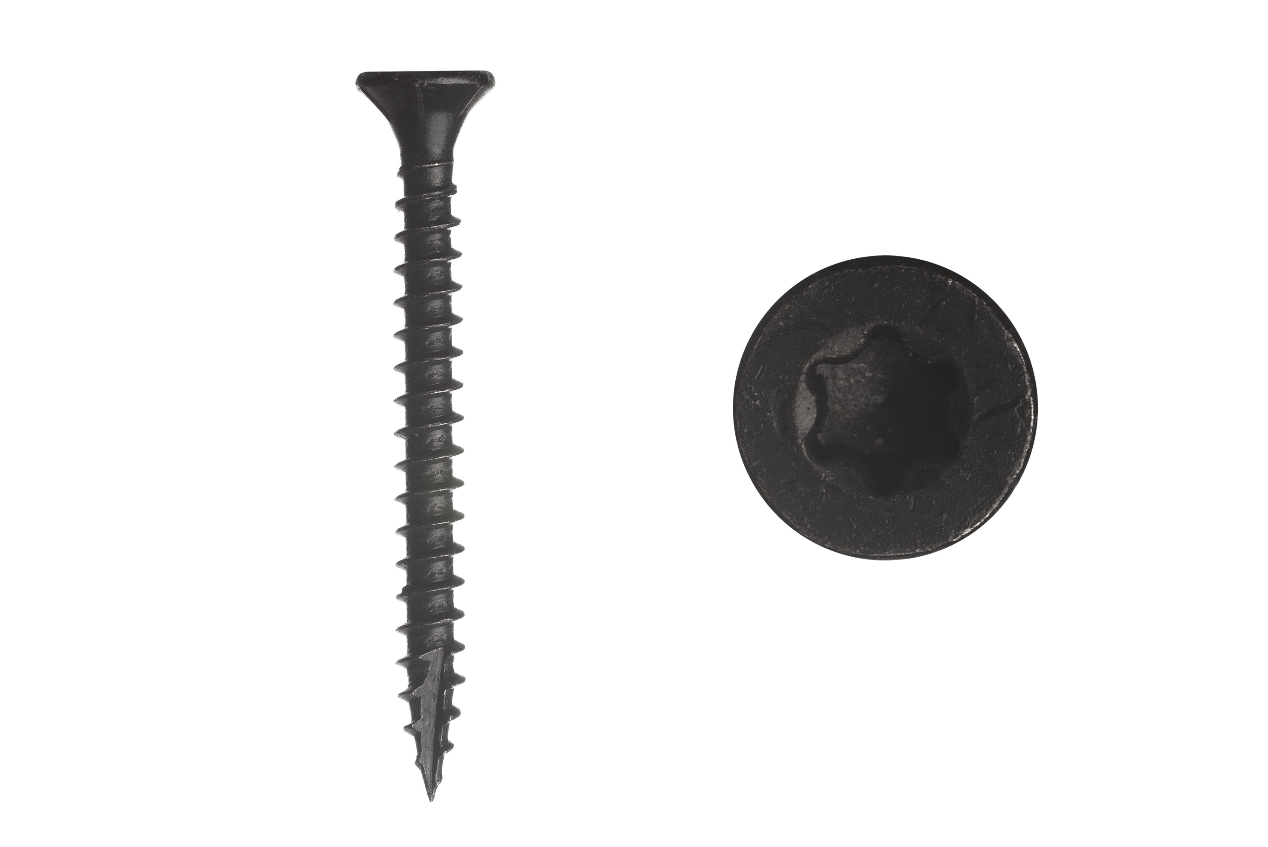 Zwarte Schroeven Verzinkt 4 x 40 mm Torx 20 met Snijpunt - 100 Stuks, foto 2 van 2