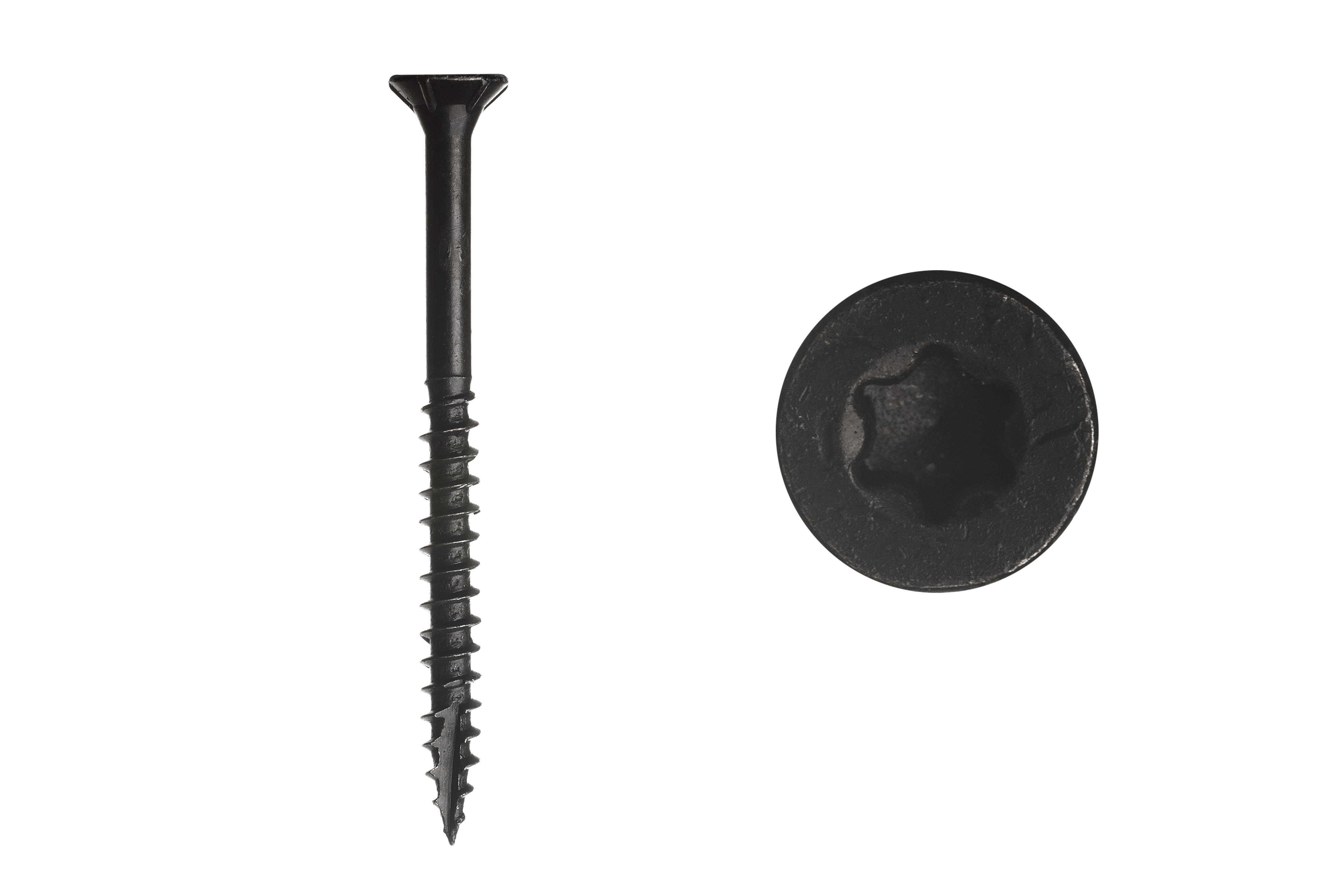 Zwarte Schroeven Verzinkt 4 x 50 mm Torx 20 met Snijpunt - 100 Stuks, foto 2 van 2