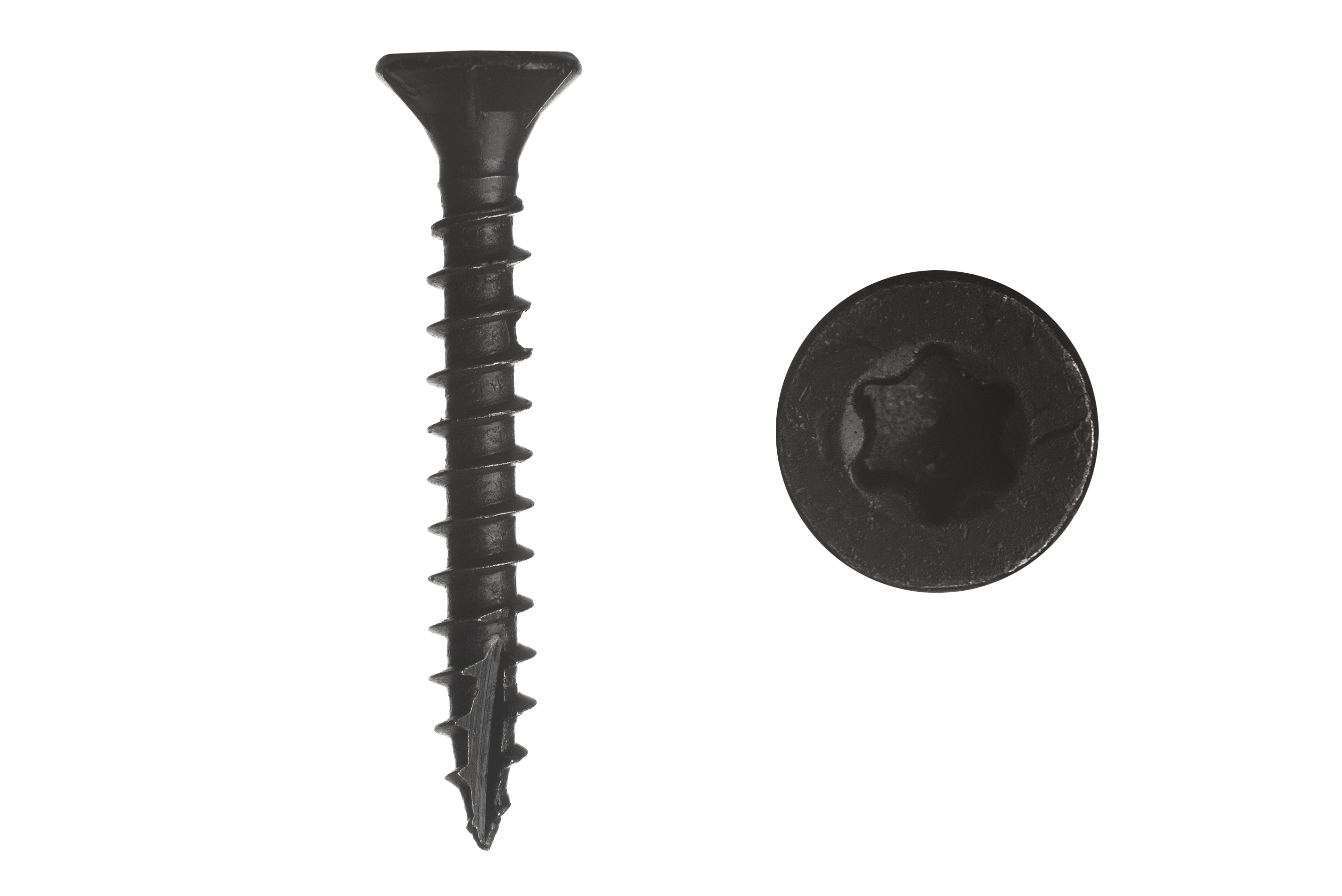 Zwarte Schroeven Verzinkt 4.5 x 30 mm Torx 20 met Snijpunt - 50 Stuks, foto 2 van 2