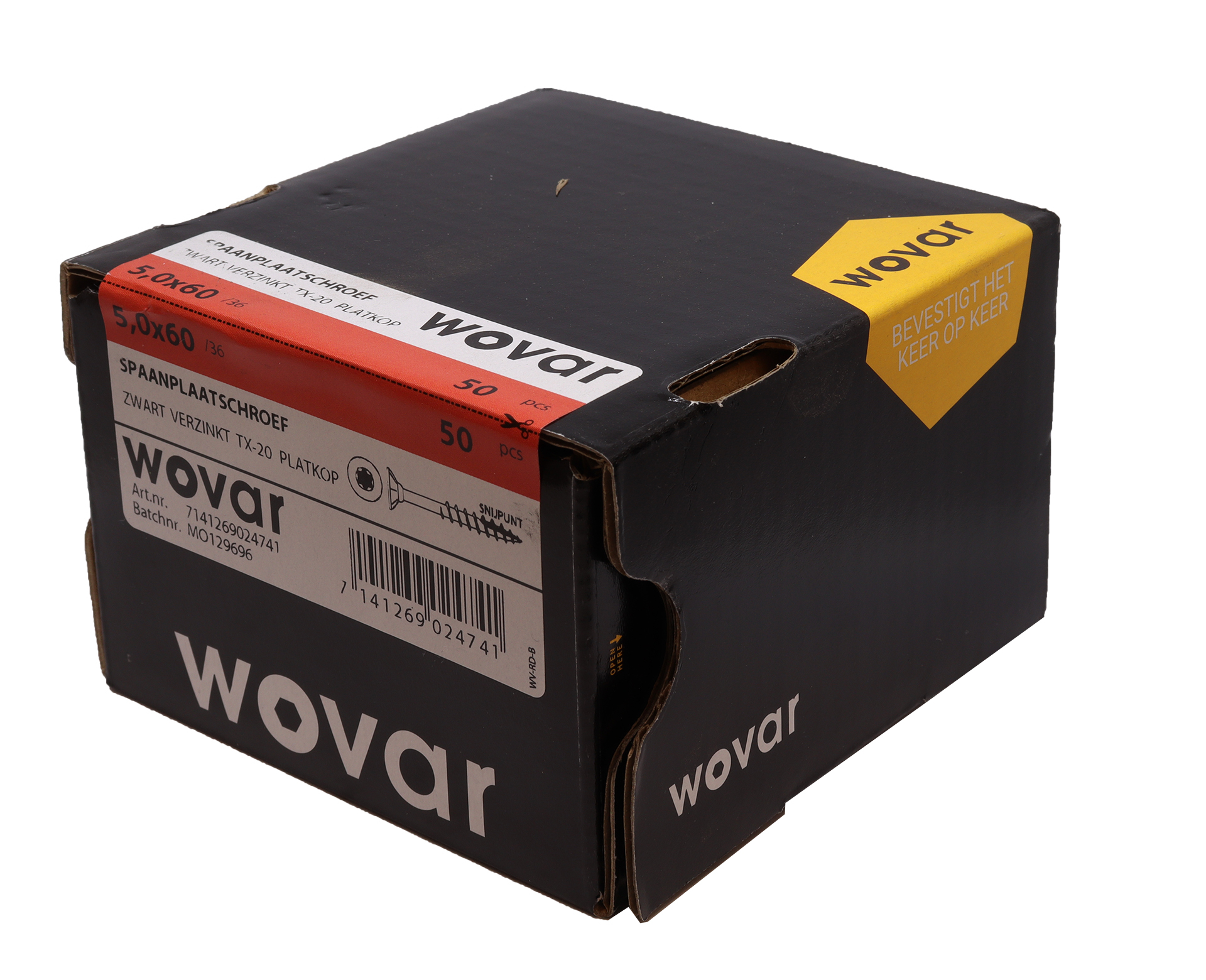 Zwarte Schroeven Verzinkt 5 x 60 mm Torx 20 met Snijpunt - 50 Stuks, foto 2 van 2