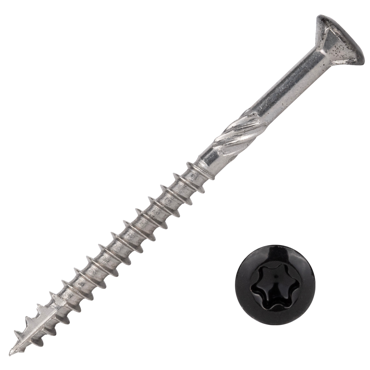 Potdekselschroeven Zwart RVS 410 4 x 50 mm Torx 20 Deeldraad - Doos 200 Stuks