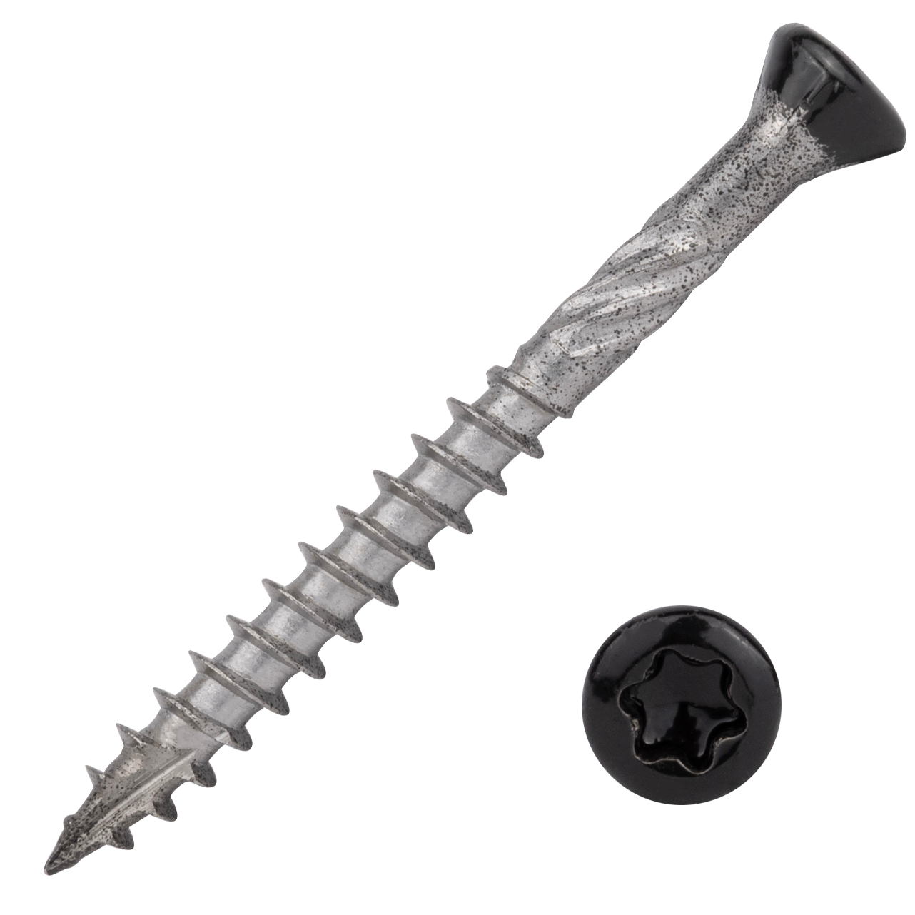 Potdekselschroeven Zwart RVS 410 5 x 50 mm Torx 25 Deeldraad - Doos 200 Stuks