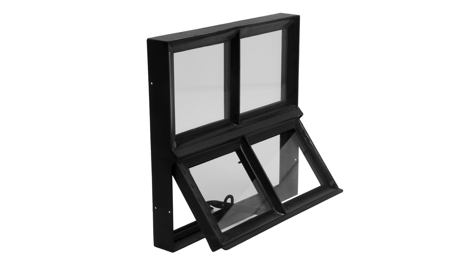 Stalen Raam Zwart Vierkant 400 x 400 mm Kantelbaar - Per Stuk