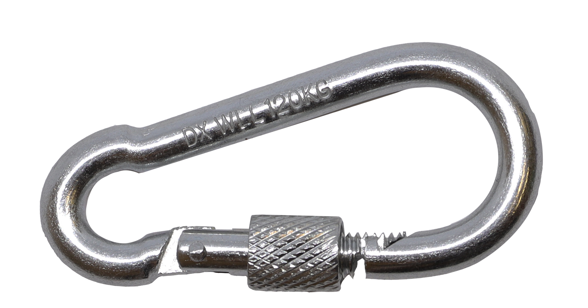 Karabijnhaak Met Schroefsluiting Verzinkt 6 x 60 mm - Per Stuk