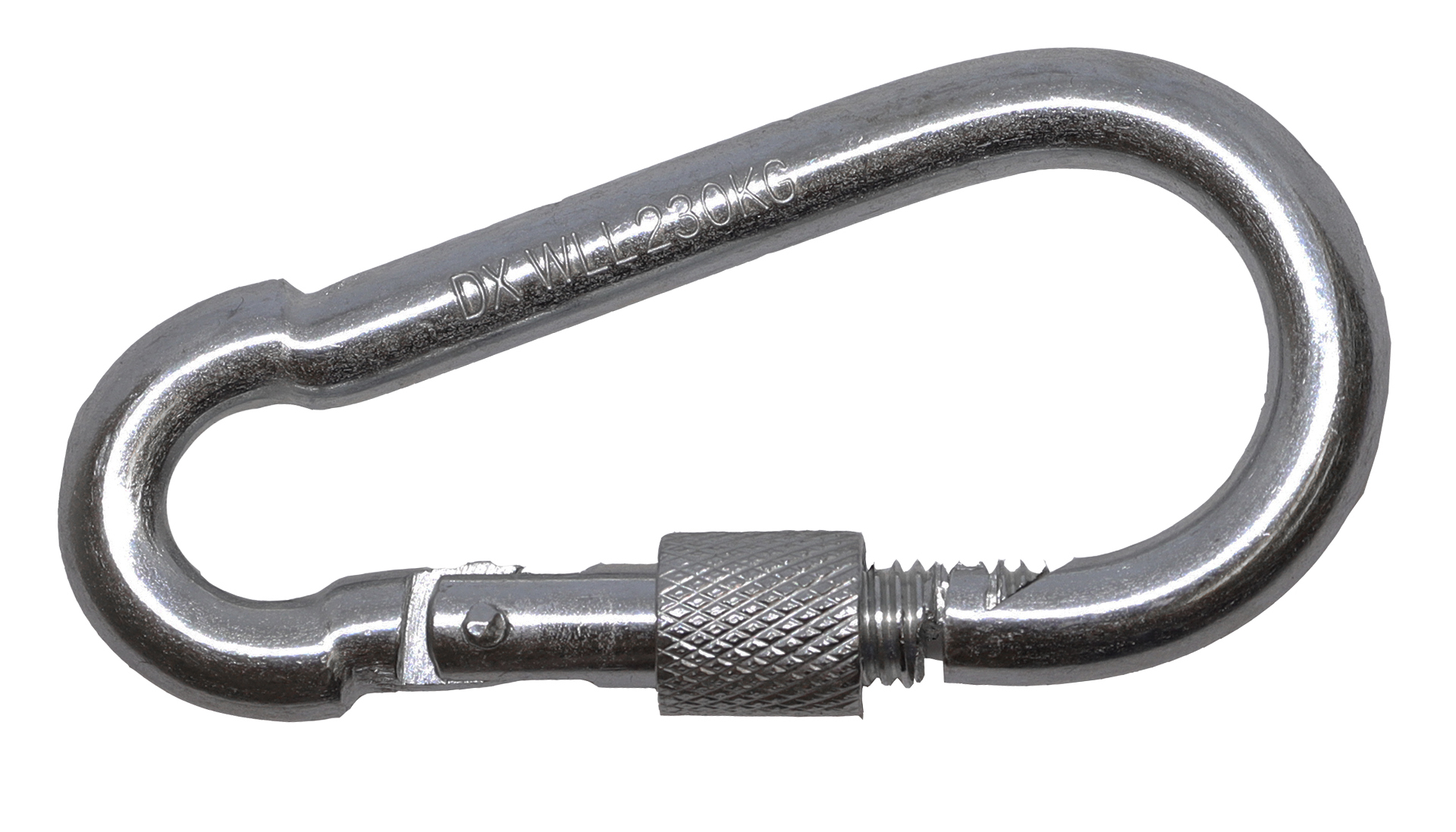 Karabijnhaak Met Schroefsluiting Verzinkt 8 x 80 mm - Per Stuk