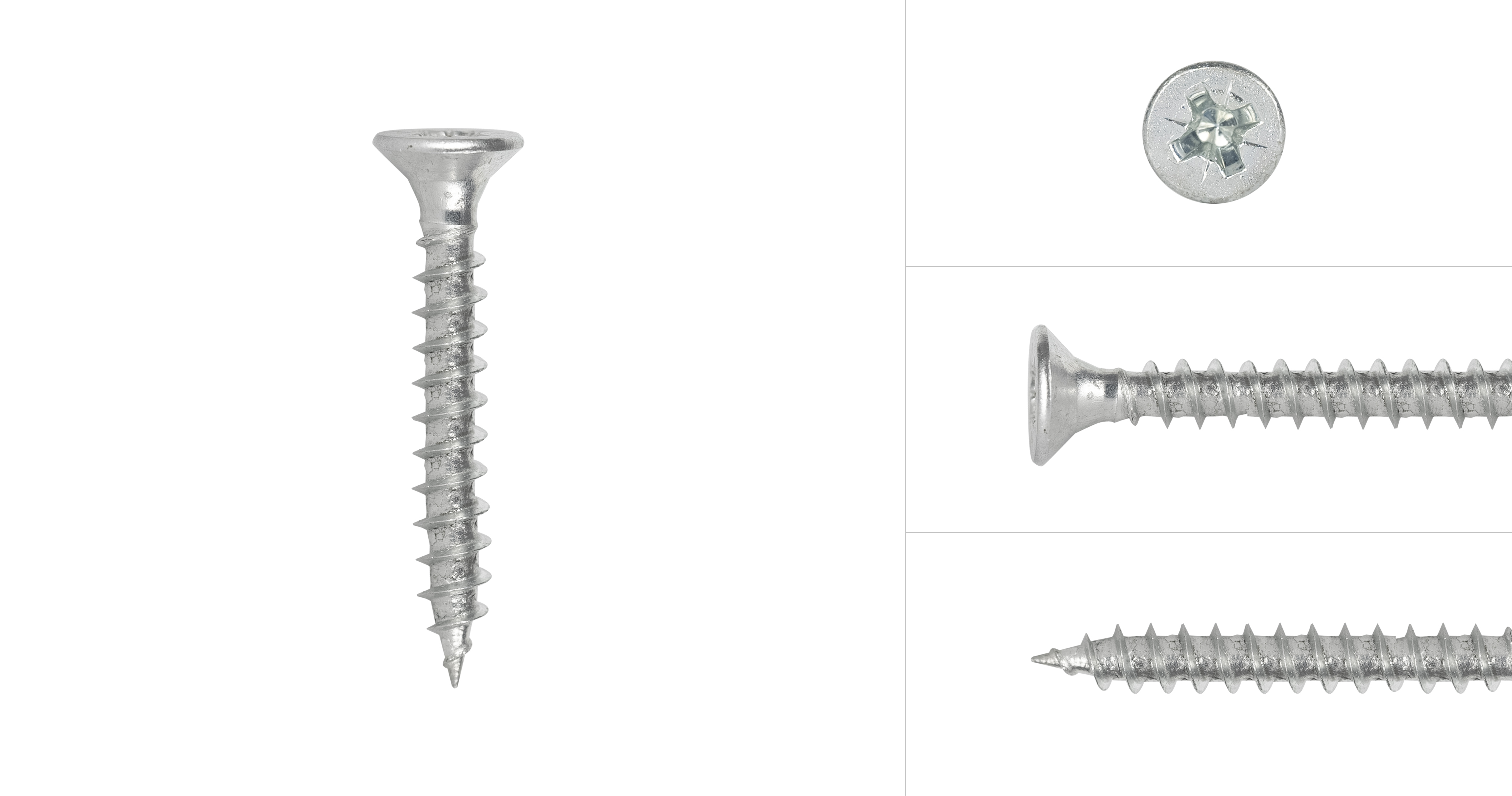 Spaanplaatschroeven Verzinkt 4 x 35 mm Pozidrive Voldraad - Doos 200 Stuks