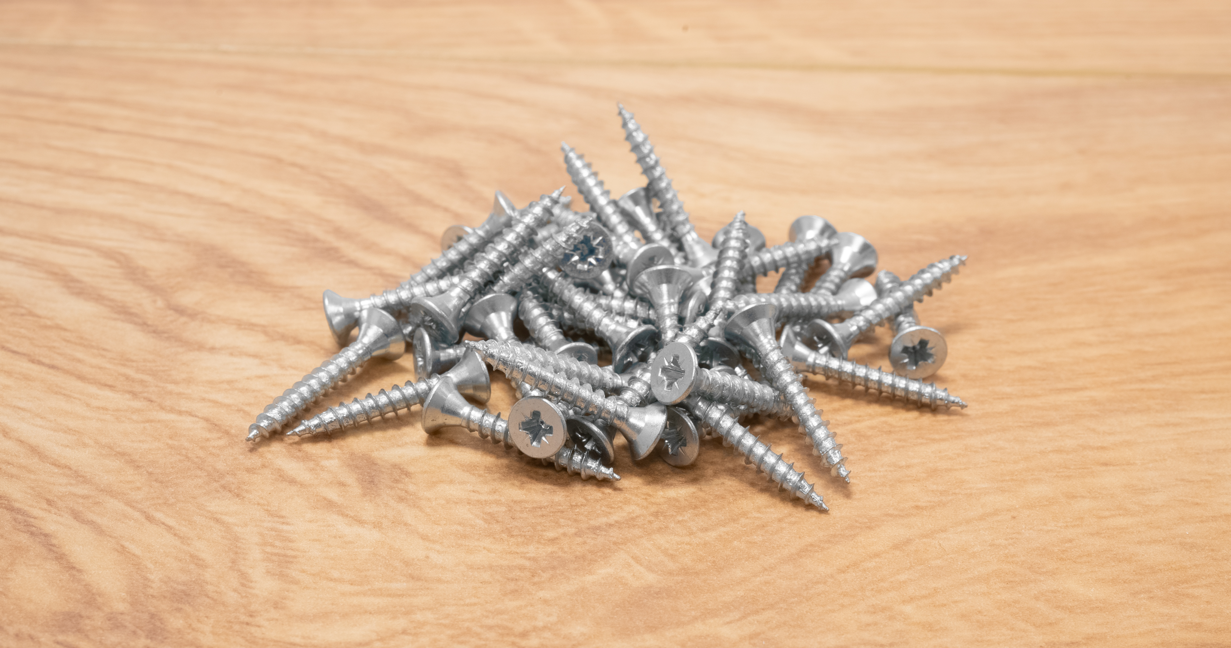 Spaanplaatschroeven Verzinkt 4 x 35 mm Pozidrive Voldraad - Doos 200 Stuks, foto 2 van 3