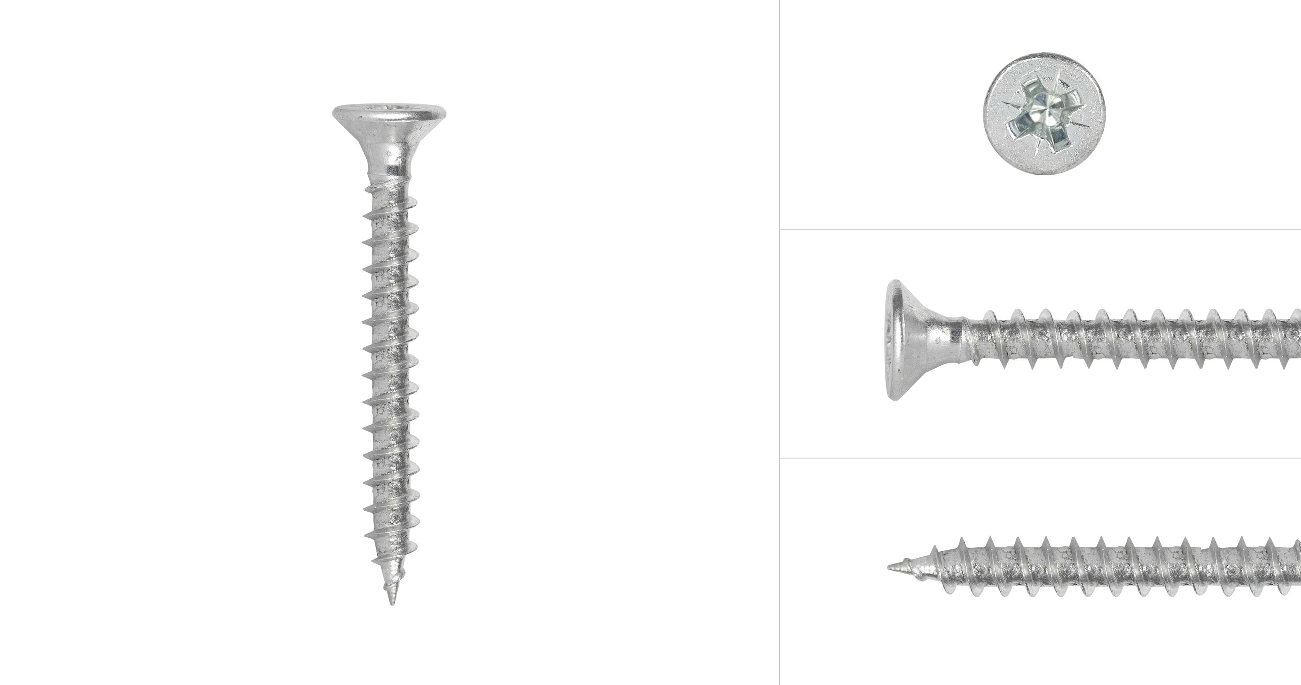 Spaanplaatschroeven Verzinkt 4 x 40 mm Pozidrive Voldraad - Doos 200 Stuks