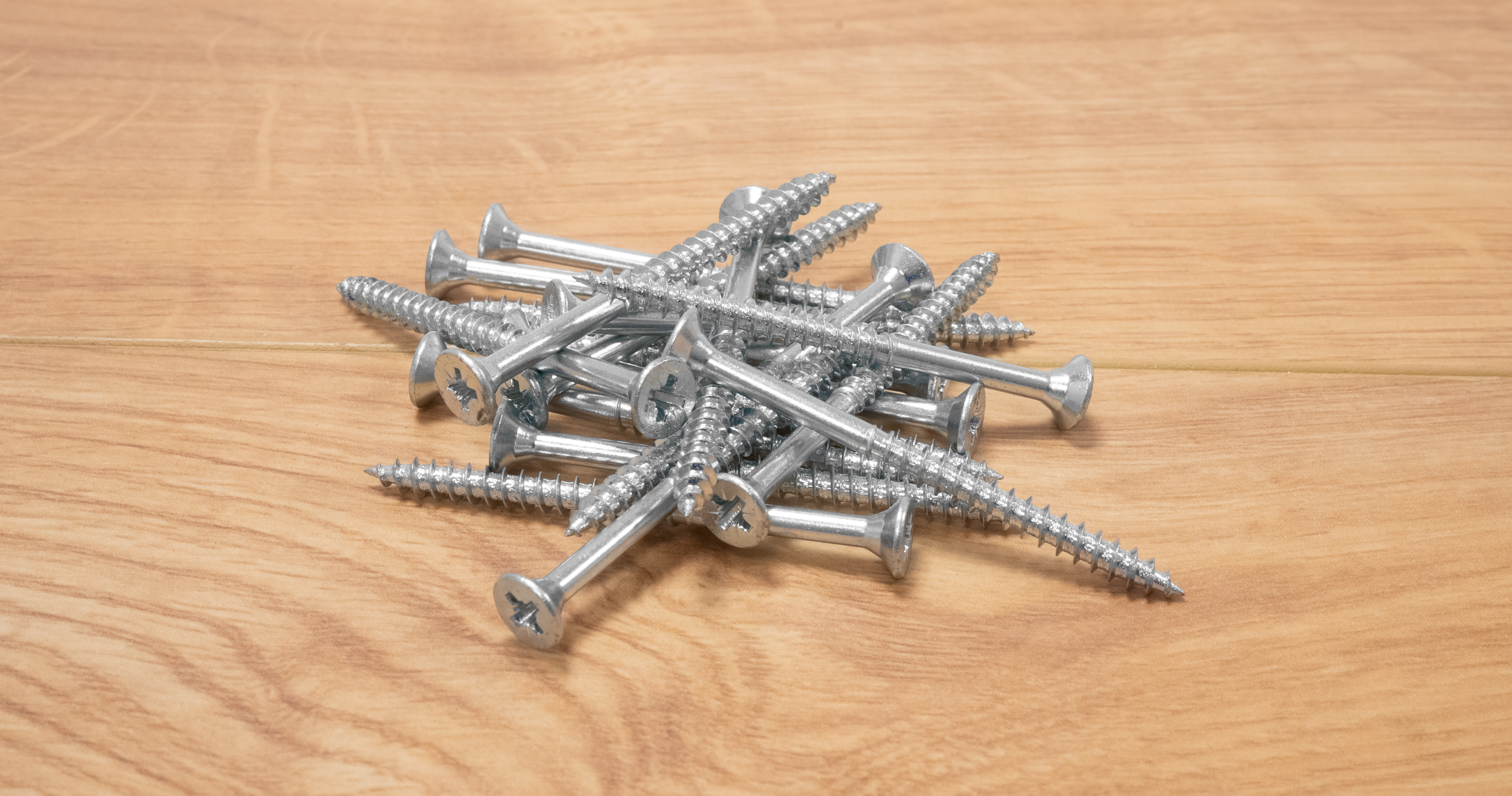 Spaanplaatschroeven Verzinkt 6 x 80 mm Pozidrive Deeldraad - Doos 100 Stuks, foto 2 van 3
