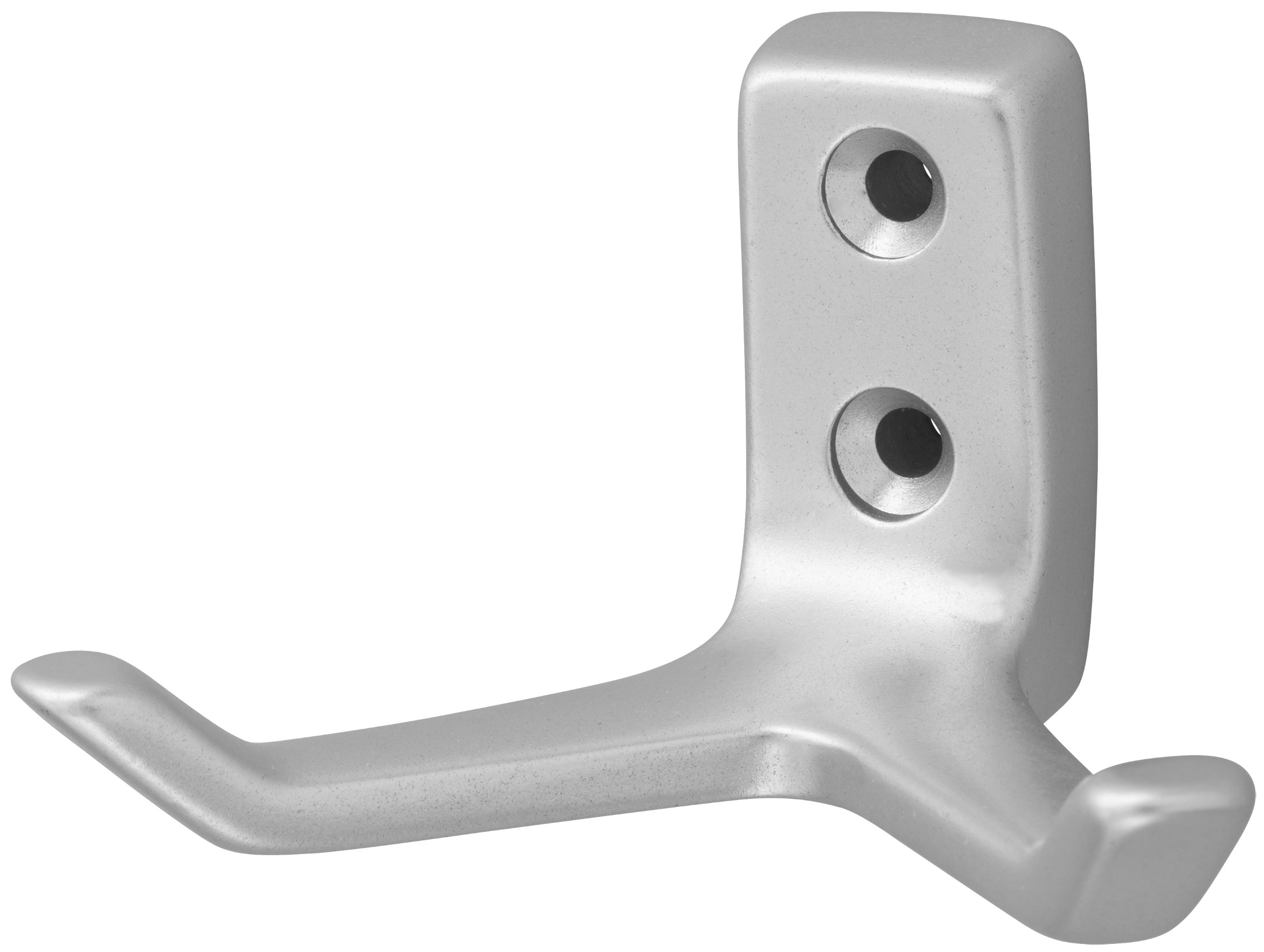 Kapstokhaak Dubbel Aluminium Rond - Per Stuk
