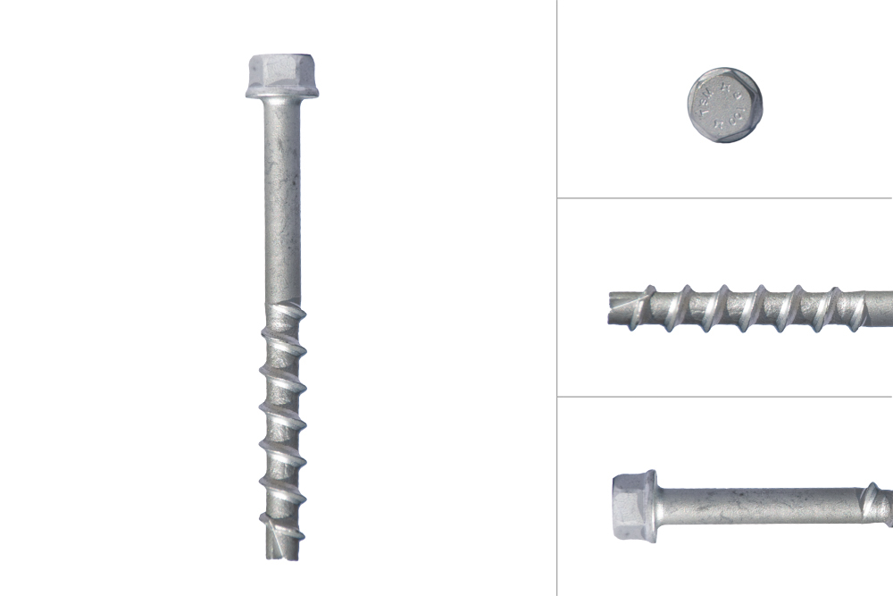 Betonschroeven Verzinkt M10 x 60 mm Zeskantkop SW15 - Doos a 50 stuks