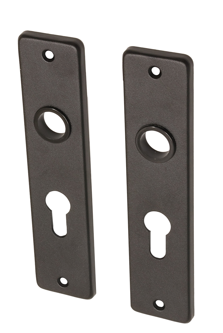 Deurschild zwart PC55 aluminium kortschild - Per set