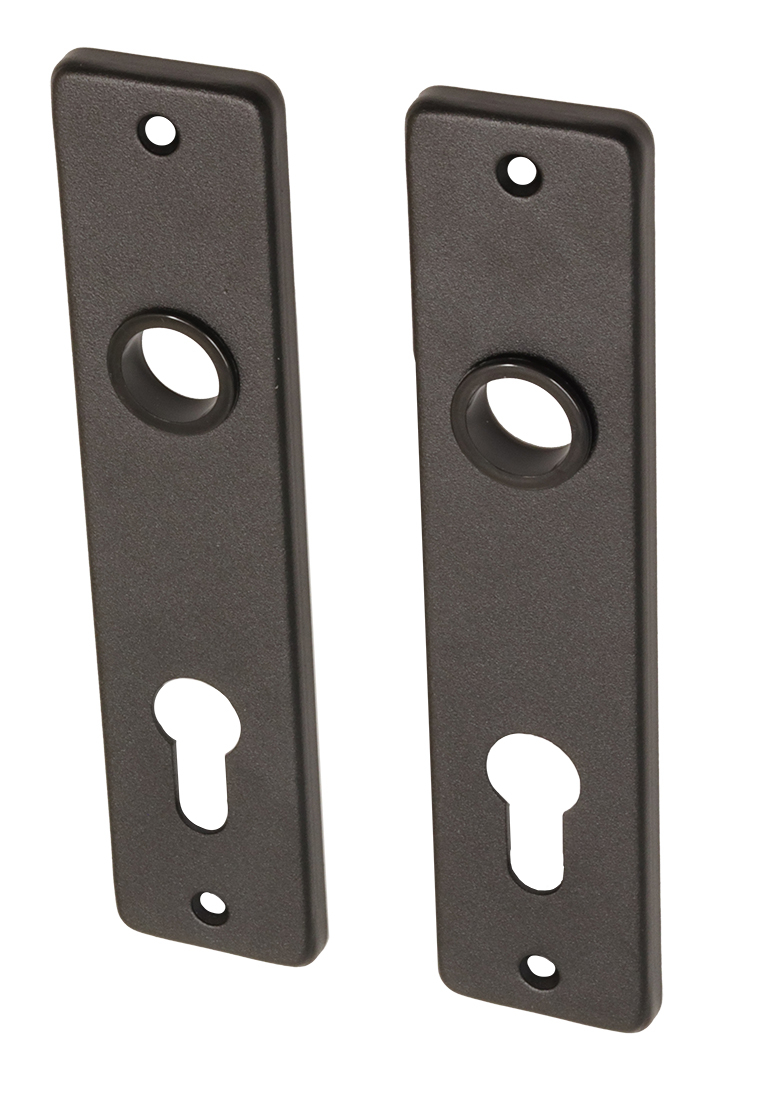 Deurschild zwart PC72 aluminium kortschild - Per set