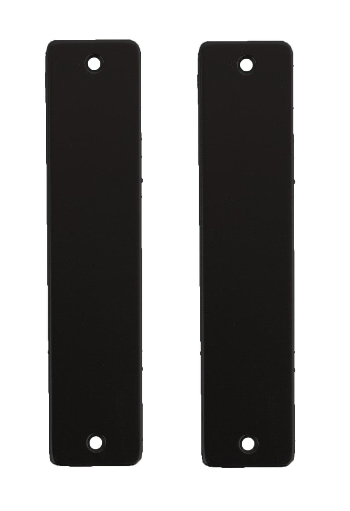 Deurschild zwart geheel blind aluminium kortschild - Per set