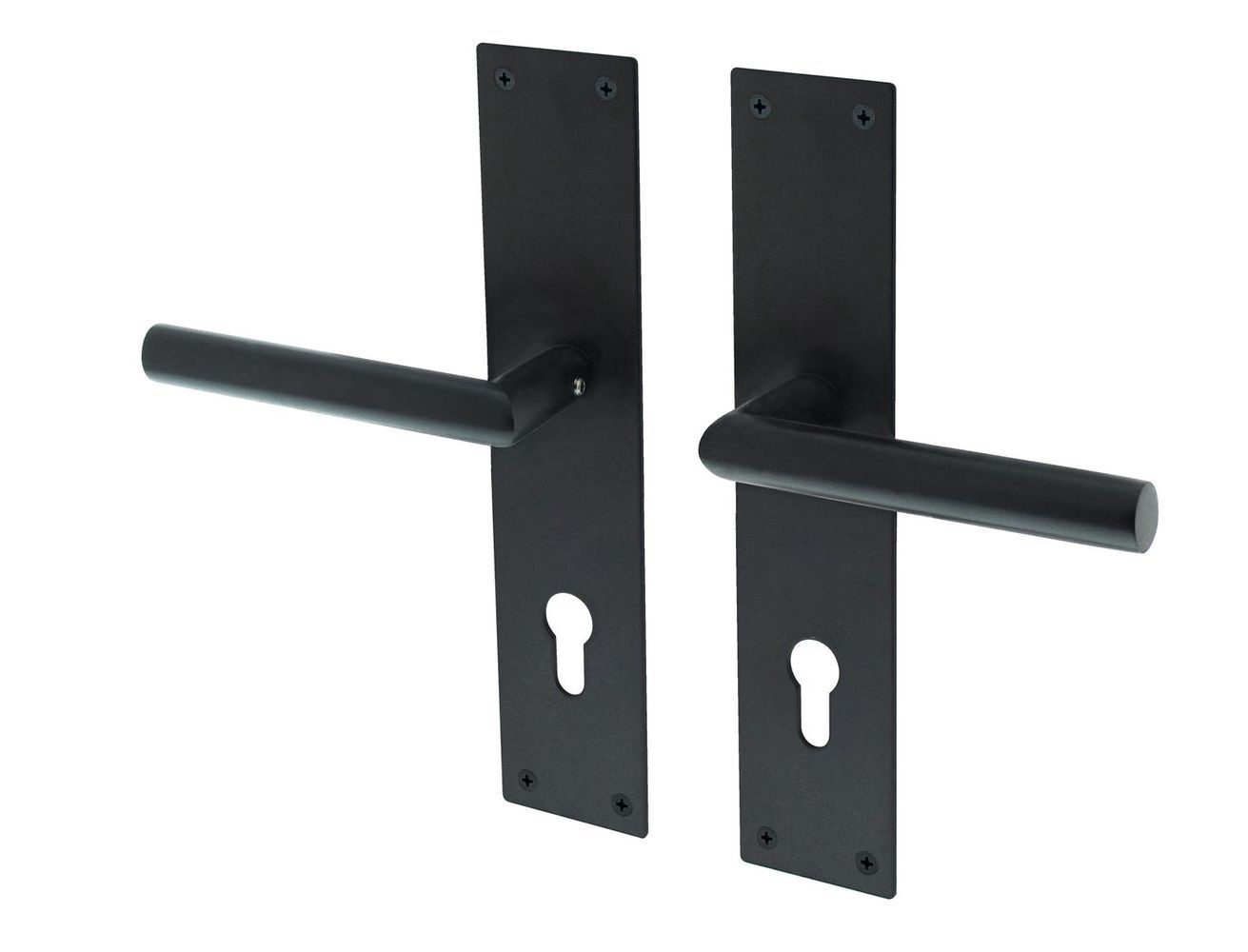 Lavuzo deurkruk Nuoro Zwart - Deurklink op schild PC72 - Per set