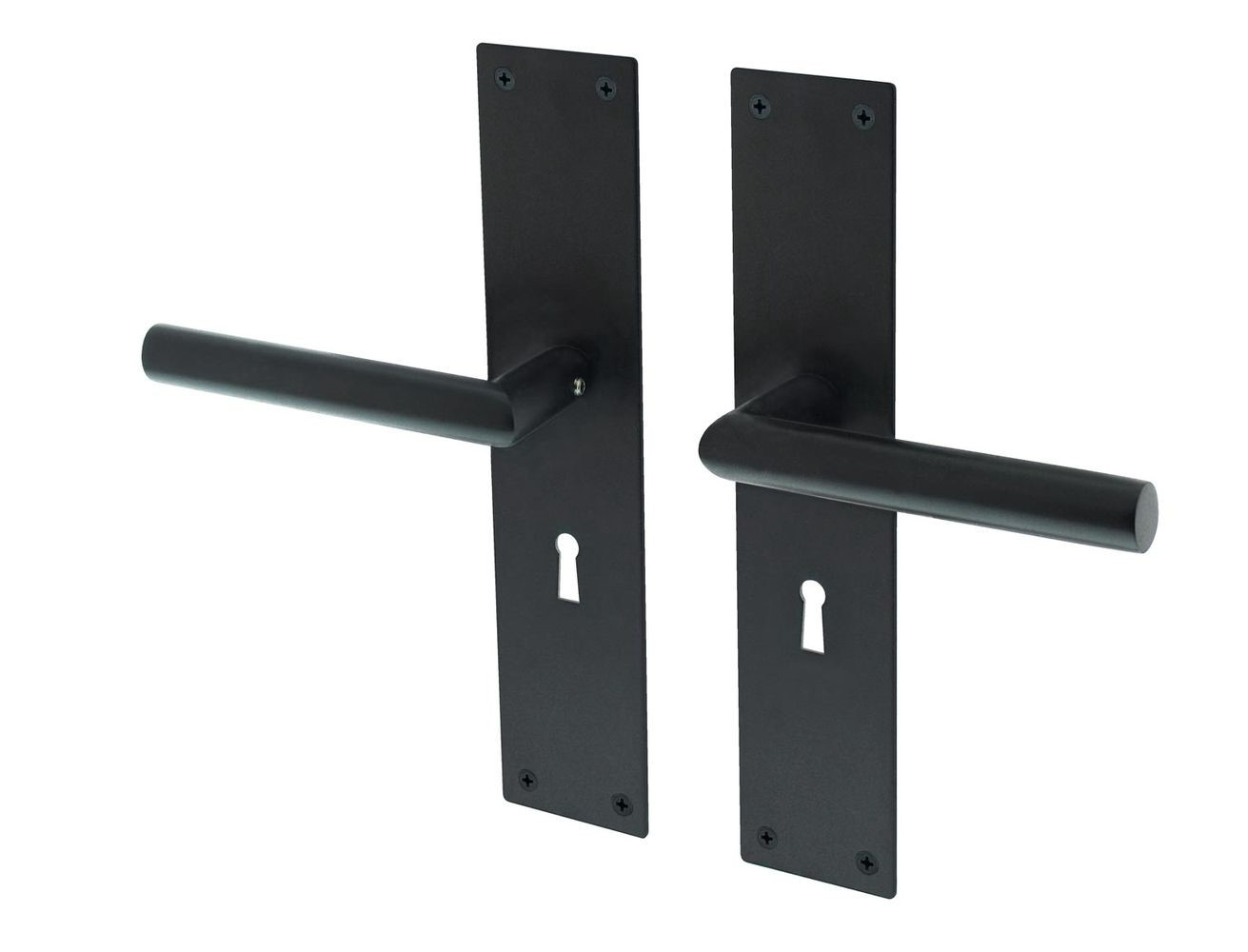Deurkruk Lavuzo Nuoro Zwart - Deurklink op schild SL56 - Per set