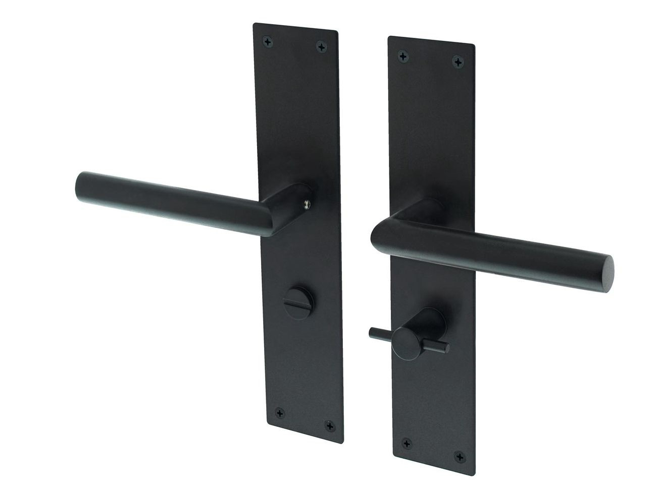 Deurkruk Lavuzo Nuoro Zwart - WC deurbeslag WC63 - Per set
