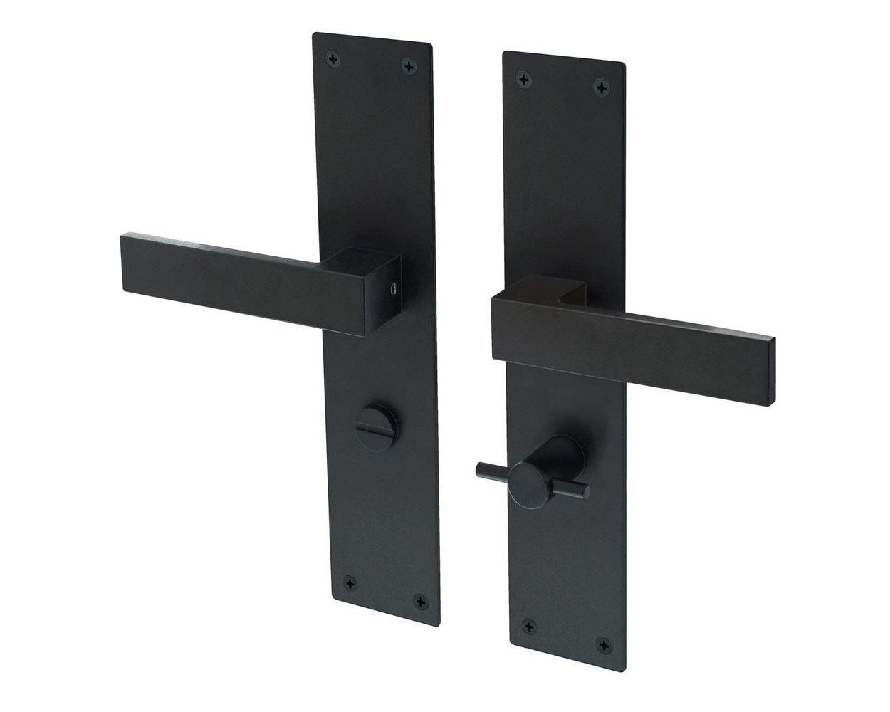 Deurkruk Lavuzo Trapini Zwart - WC deurbeslag WC63 - Per set