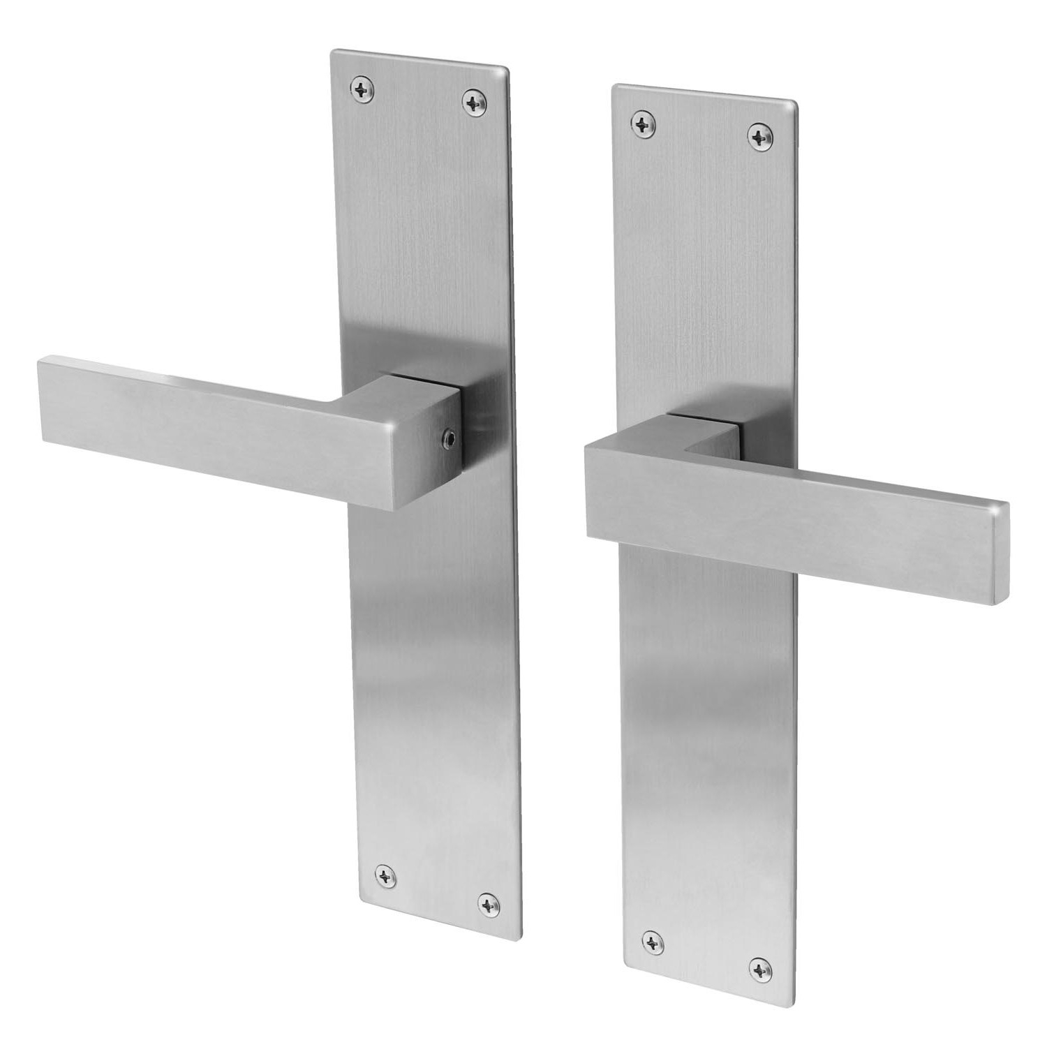 Lavuzo deurkruk Trapini RVS - Deurklink op blind schild - Per set